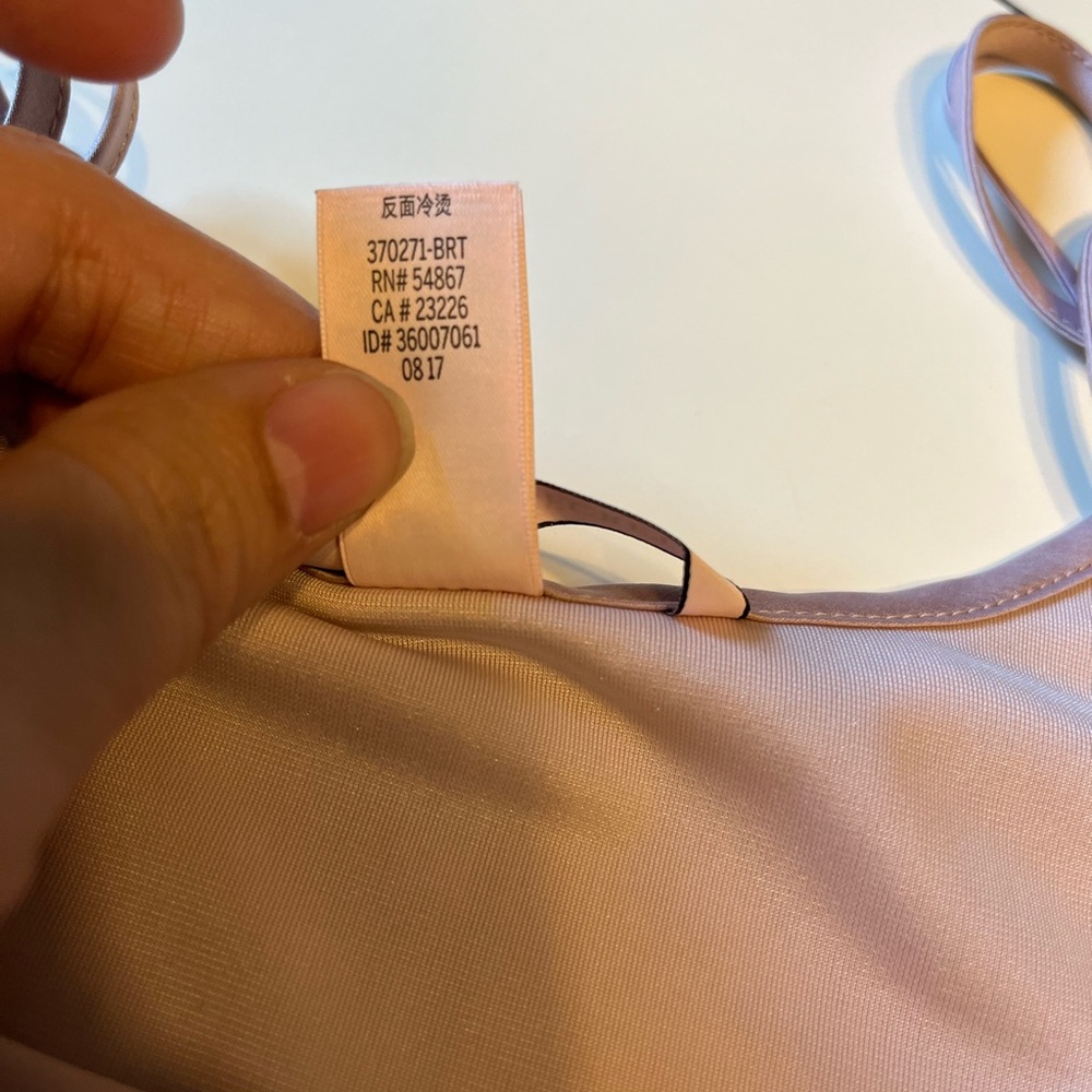 Victoria’s Secret M/L blush pink crushed velvet adjustable straps nighty - Picture 4 of 6